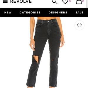 Riley High Rise Straight Crop in Contraband